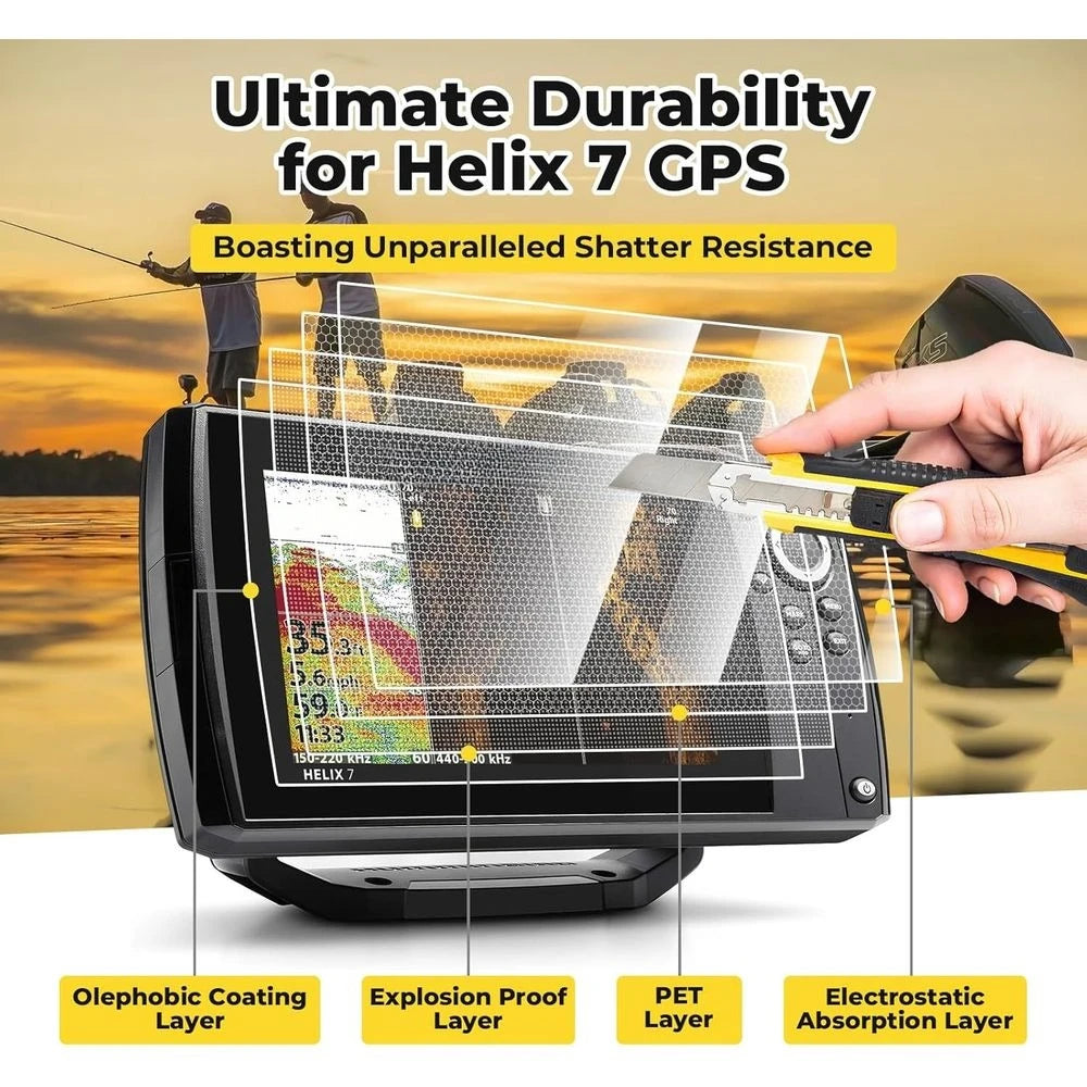 Screen Protector for Humminbird Helix 7 GPS G2 G2N G3 G3N G4 G4N GPS 7-Inch Fish Finder Screen Touchscreen Protective Cover, HD