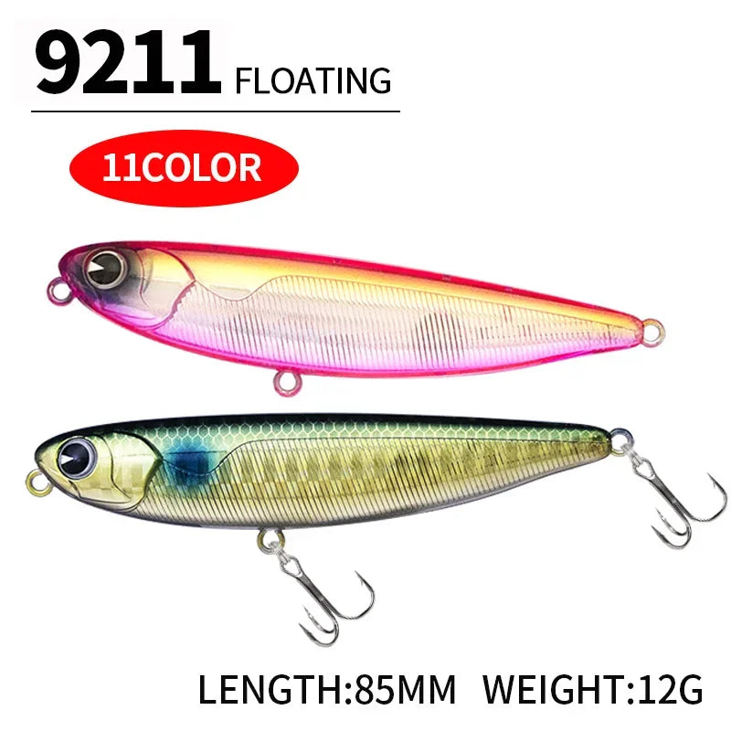 ‌Lure Pencil Hard Bait 85mm/12g Topwater Surface Fishing Lure for Bass Pike and Predatory Fish‌‌ Pencil Fishing Lures