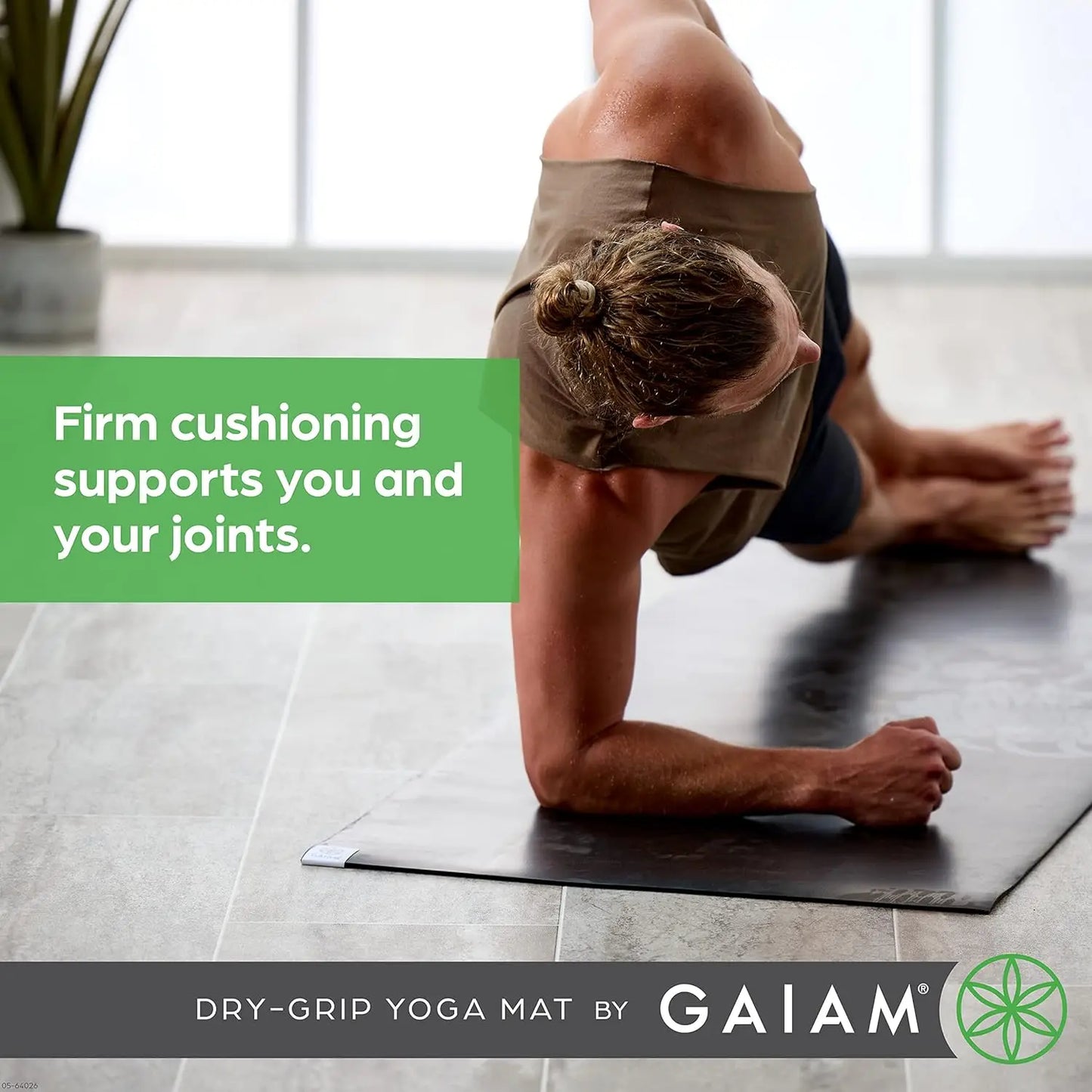 5mm Thick Non-Slip Yoga Mat for Hot Yoga, Pilates & Fitness - Cushioned Support, 68x24 Inches