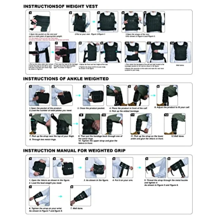 Adjustable Weighted Vest for Men Women Workout Weight Vest with Removable Steel Plates for Strength Training Cardio in Black