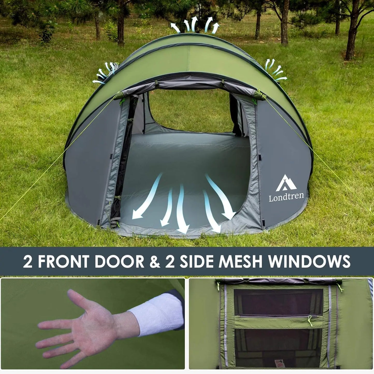Waterproof Pop-Up Camping Tent with Instant Setup