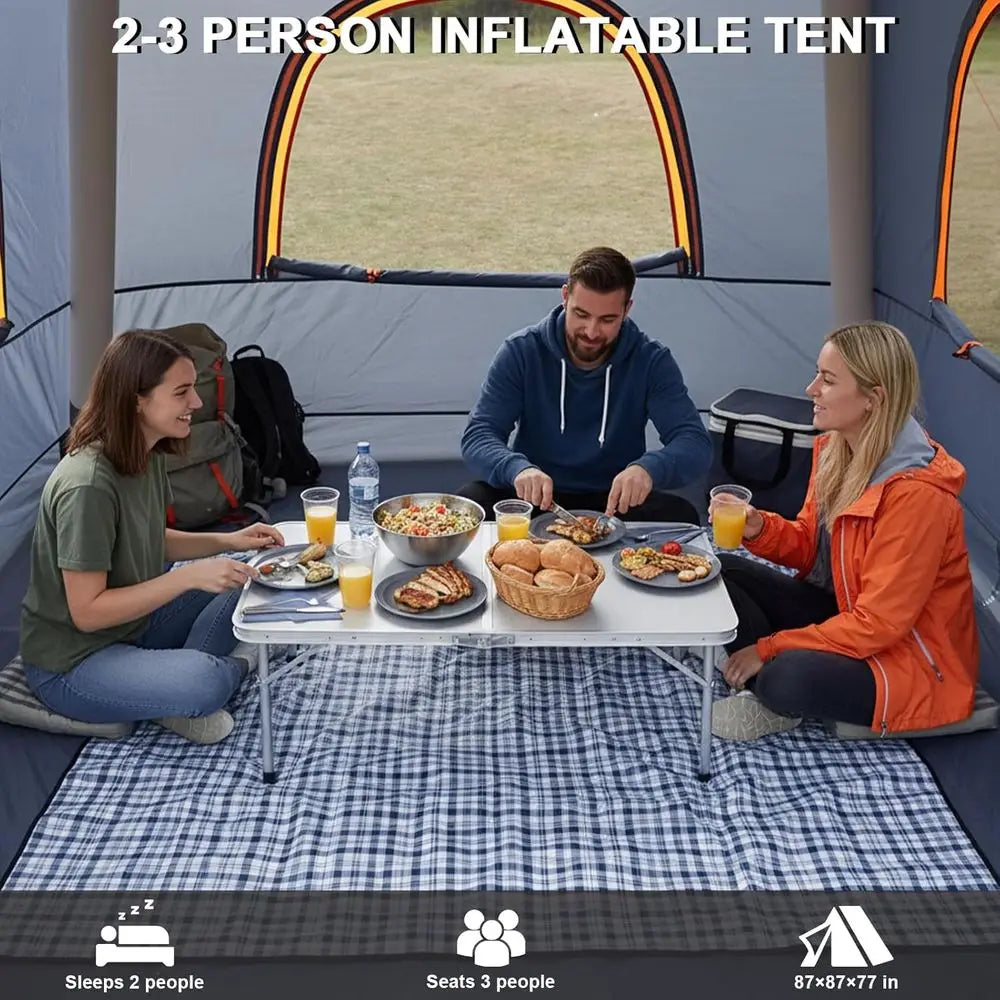 Portable 4-Season Waterproof Air Inflatable Tent For Family Camping Adventures