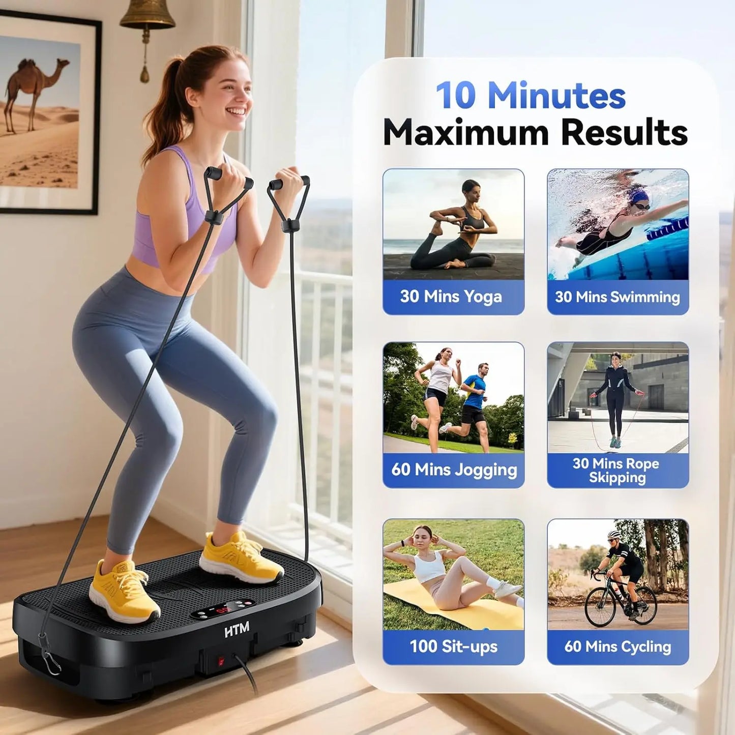Whole Body Vibration Fitness Platform for Home Gym