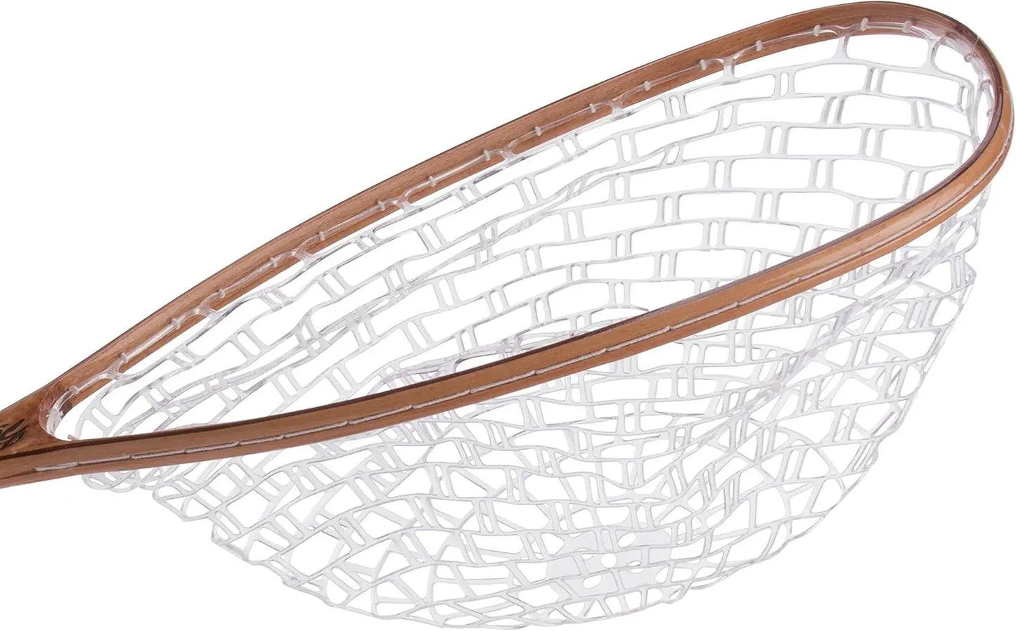 Fish-Safe Fly Fishing Net with Burl Wood Handle