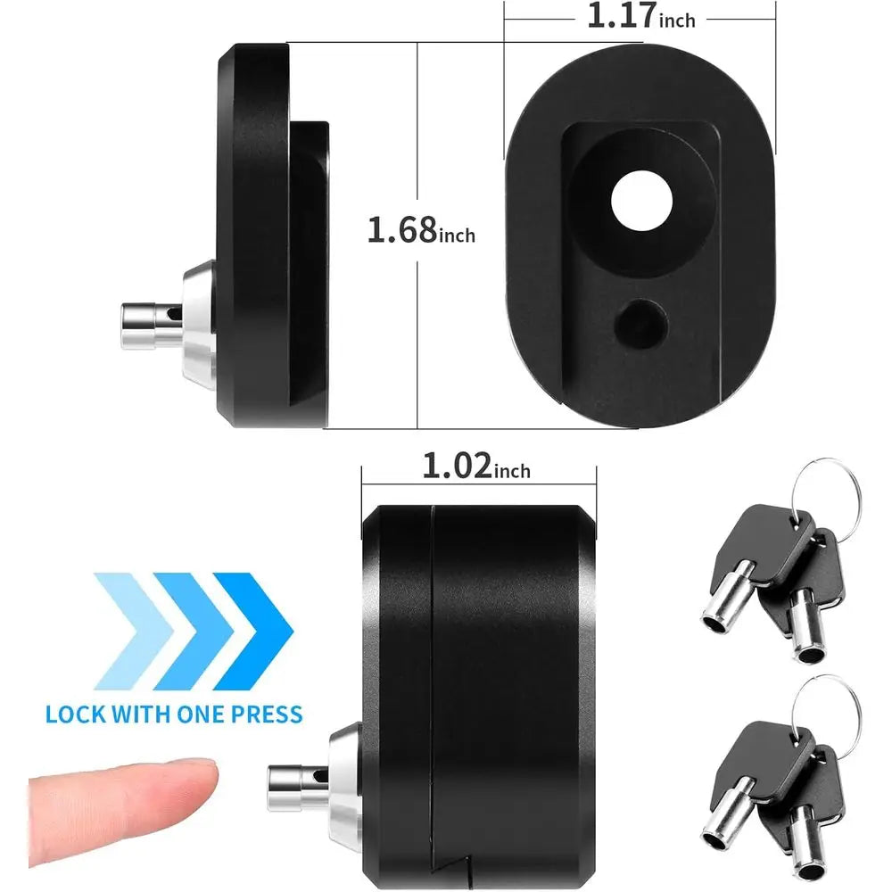 Fish Finder Lock,2 Pack Oval Aluminum Fishing Graph Lock for Securing Fishing Unit to Gimbal Mount for Garmin,Humminbird,Lowranc