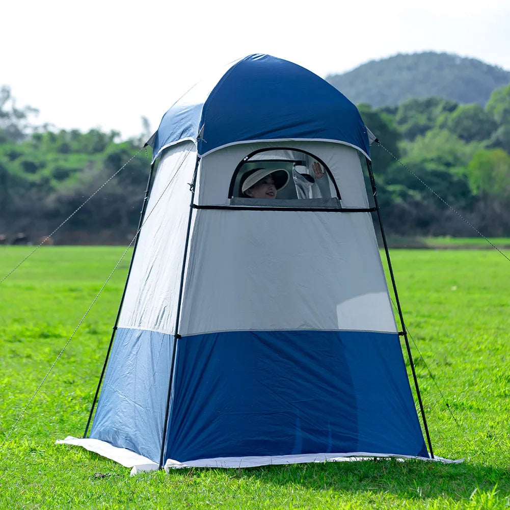 Shower Tent 150D Oxford Silver Coated Simple Toilet Tents Privacy Waterproof Fishing Tent Camping Supplies 160x160x240cm