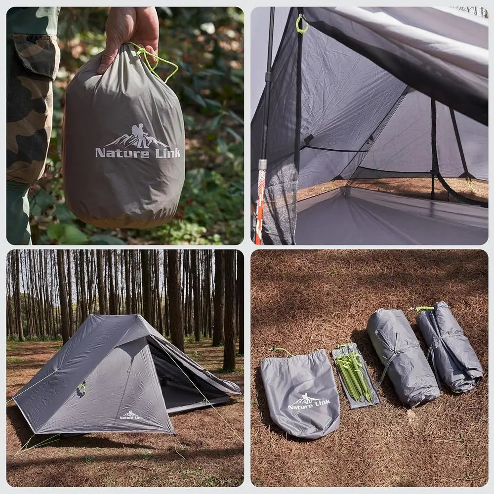 Ultralight 2-Person Backpacking Tent, Waterproof, Compact, 3-Season, Double Wall for Trekking, Camping, Hiking