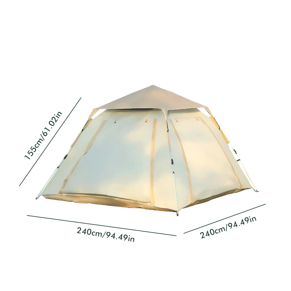 Easy Pop Up Camping Tent Waterproof Two-Door Instant Dome Tent