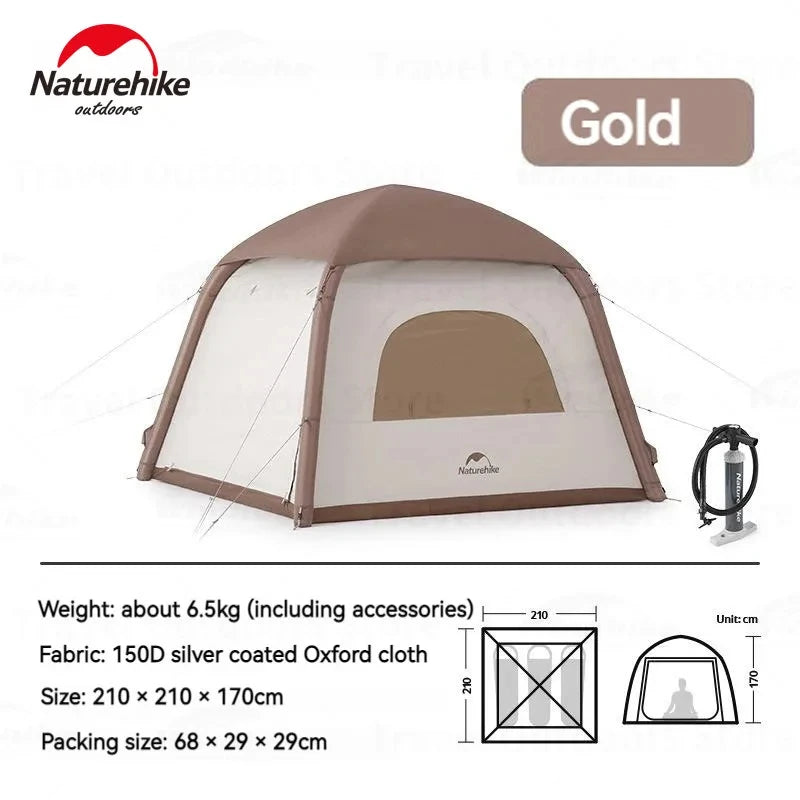 Naturehike Ango Air Tents Oxford Cloth Dome Camping Tent Waterproof 1-3 Person Outdoor Travel Breathable Canopy Inflatable Tent