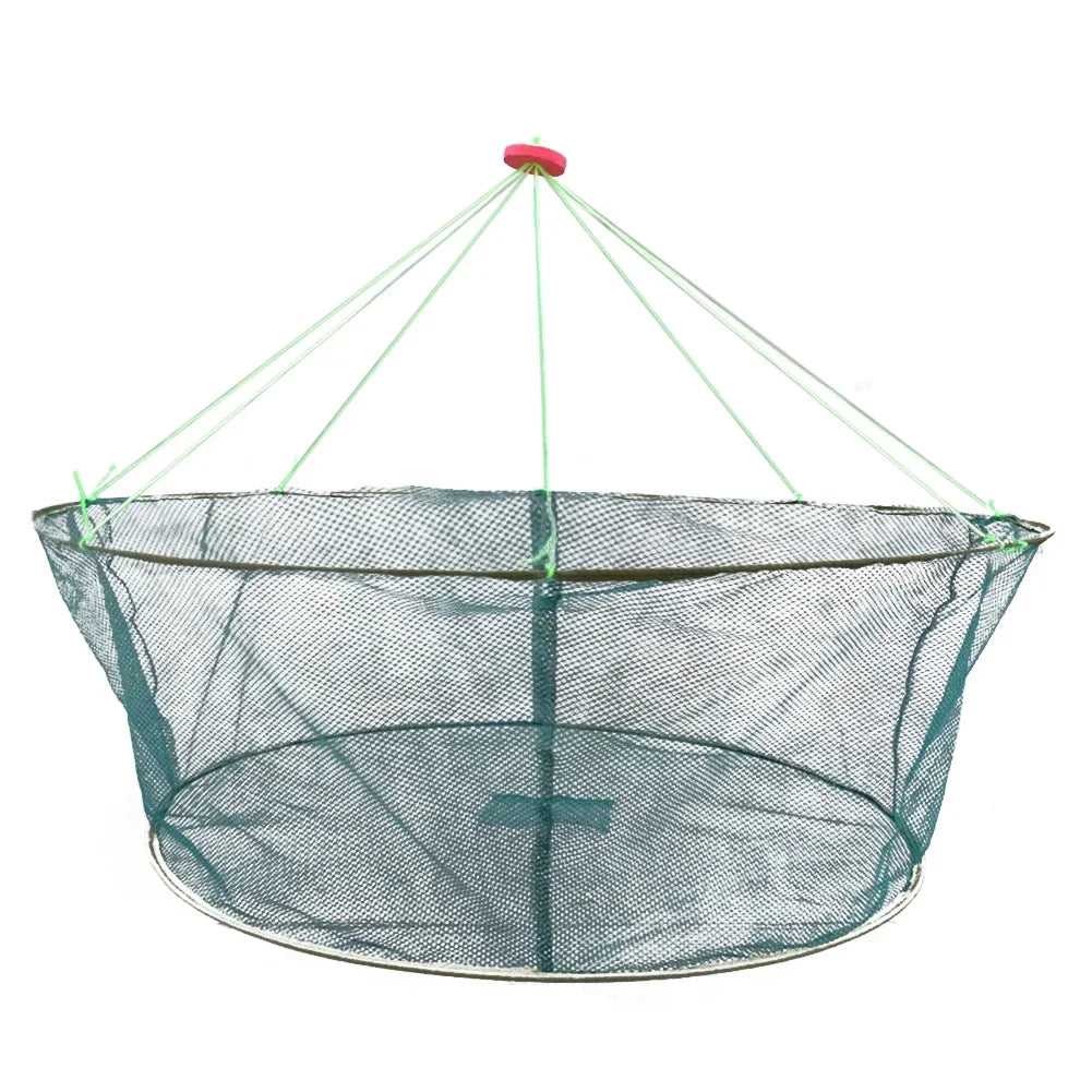 Foldable Drop Fishing Landing Net Fish Catcher Crayfish Shrimp Catcher Tank for Fish Eels Trap Cage Prawn Bait Crab
