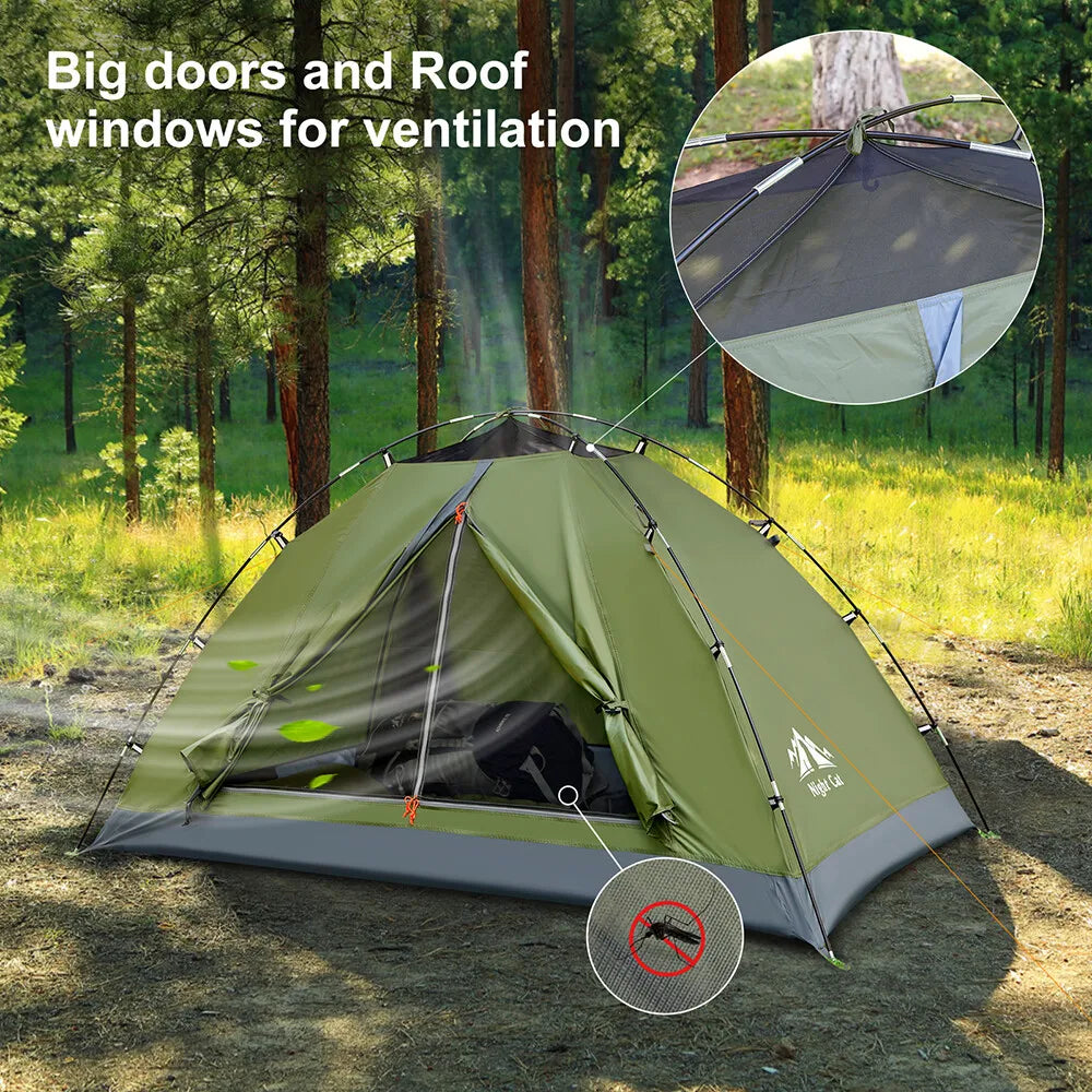 2 Person Lightweight Backpacking Tent Camping Tent Waterproof Portable Hiking