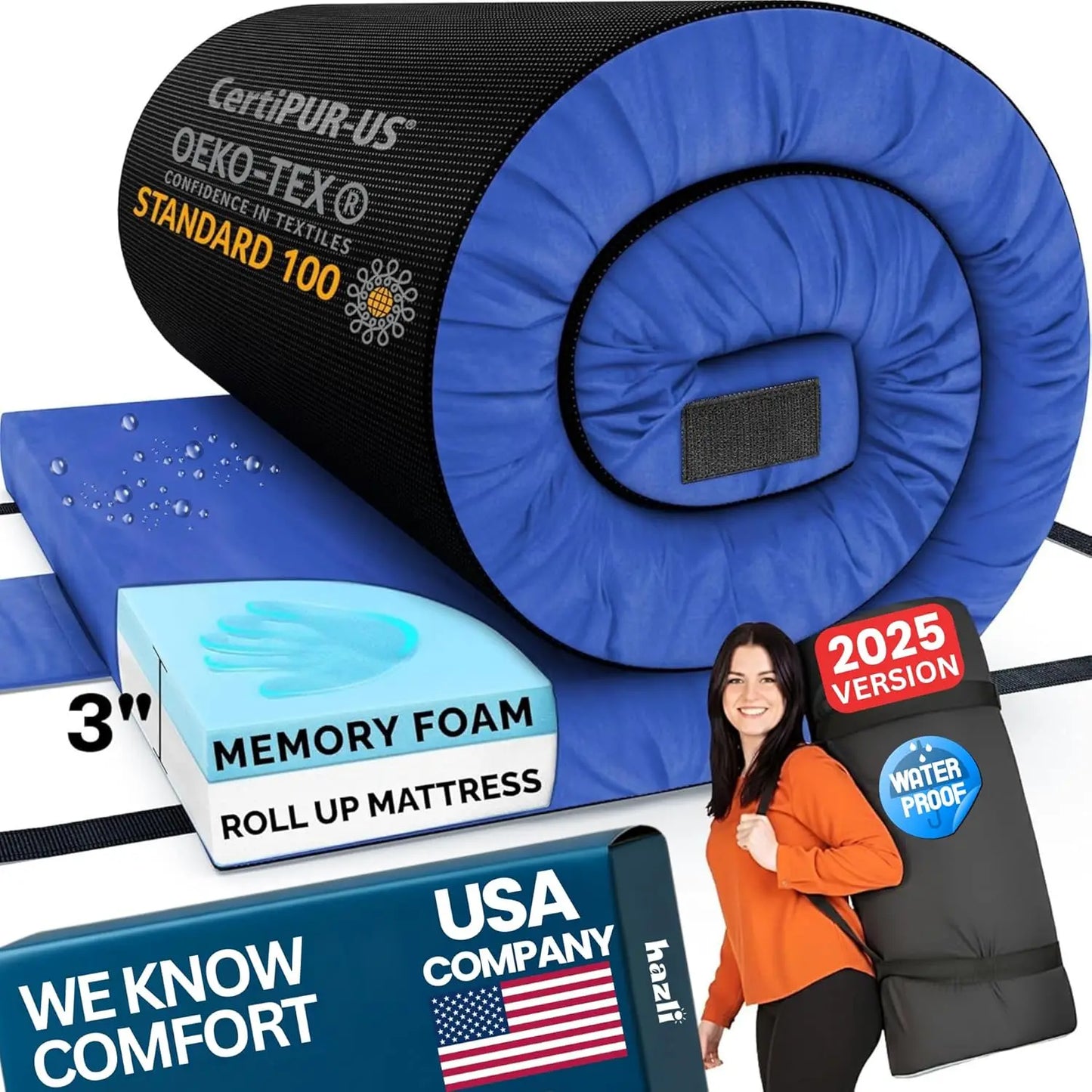 XMSJ Matrix Memory Foam Camping Mattress For Portable Outdoor Sleep