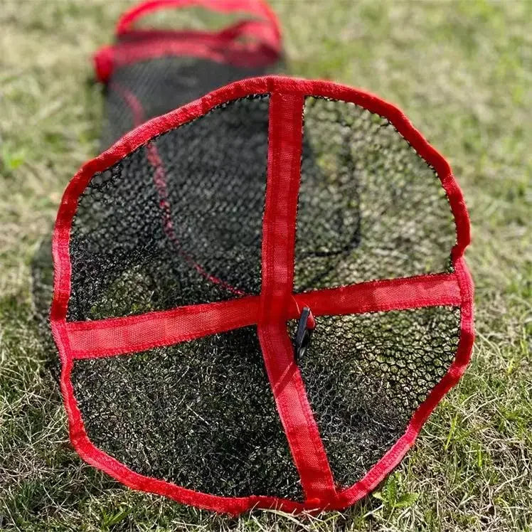 Mini Portable Fishing Bundle Mouth Fish Net Bag Mesh Oxford Fish Cage Fishing Net Bag Foldable Fishing Basket Fish Cage 0.5-2m
