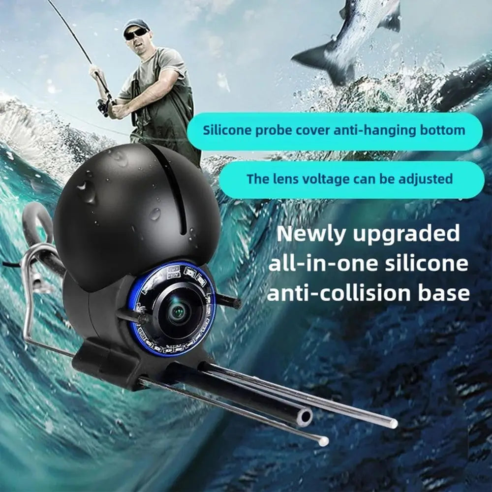 Fish Finder,Underwater Fishing Camera Equipped with Infrared Night Vision Function, IP67 Waterproof, and ice Fishing Camera a Po