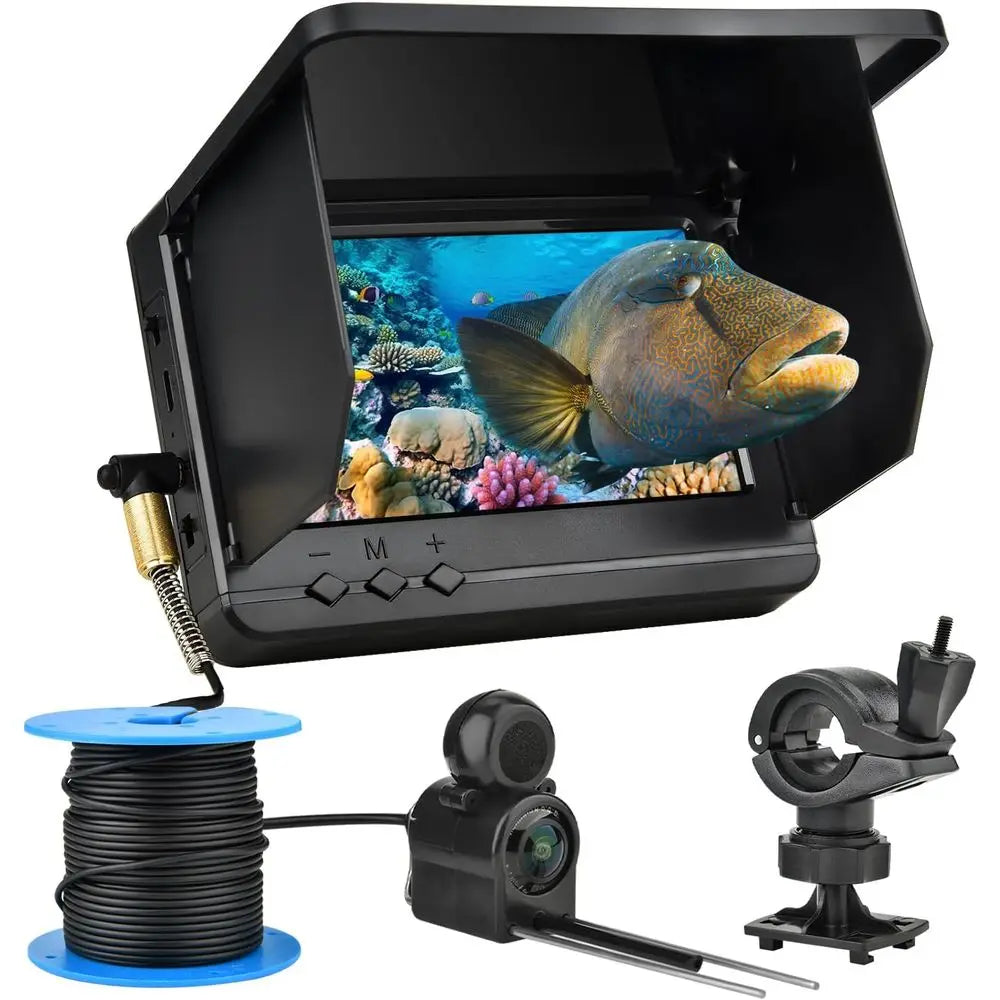Fish Finder,Underwater Fishing Camera Equipped with Infrared Night Vision Function, IP67 Waterproof, and ice Fishing Camera a Po