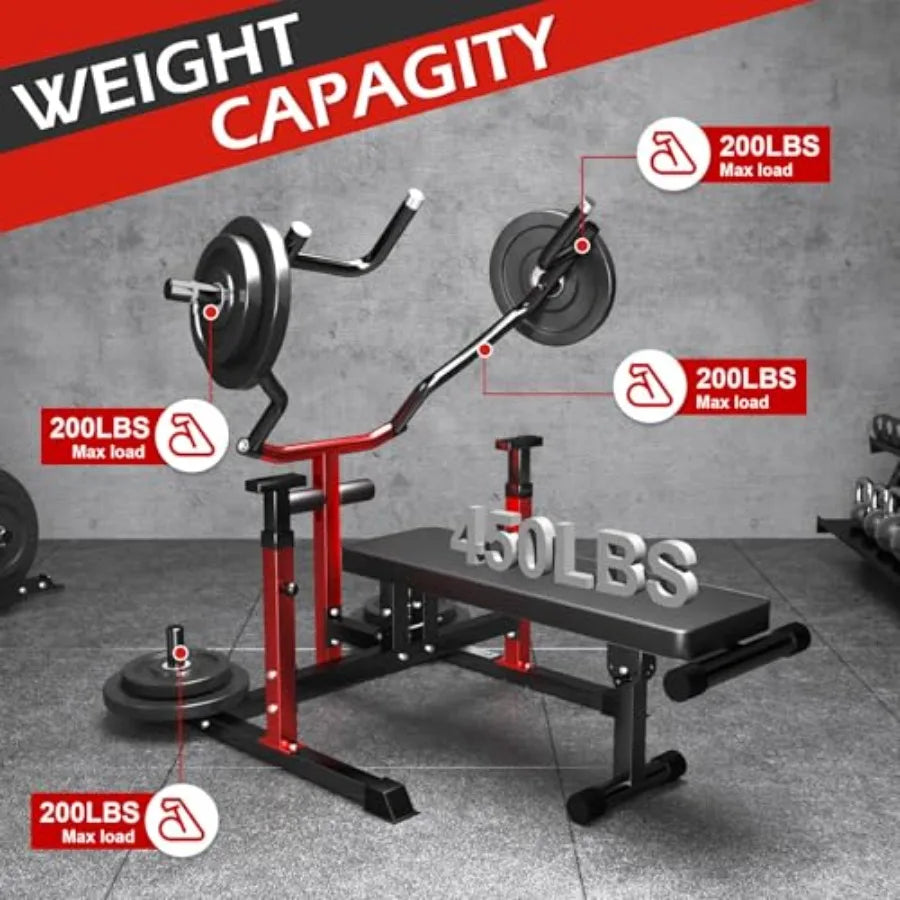 Foldable Chest Press Machine 1250LBS Upgraded with Independent Converging Arms Adjustable Height Space Saving Weight Bench for
