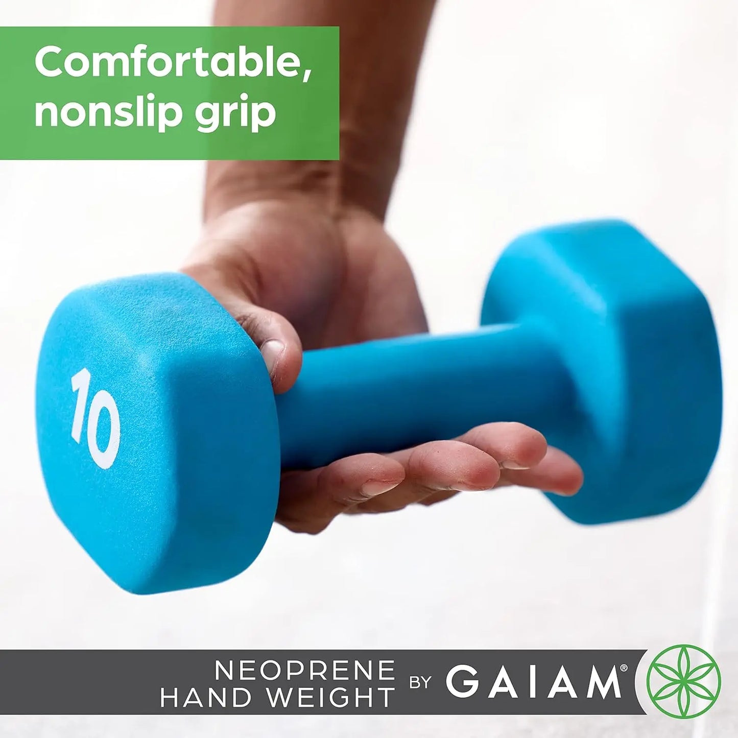 Dumbbell Hand Weight (Sold in Singles) - Neoprene Coated Exercise & Fitness Dumbbell for Home Gym Equipment