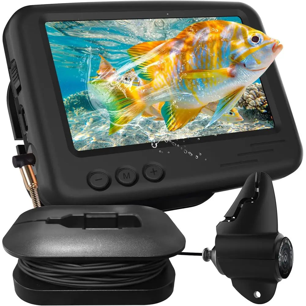 Underwater Fishing Camera, 4.3 Inch LCD, Infrared Night Vision, Wide Angle IP68 Waterproof Portable Fish Camera for Ice, Lake, B