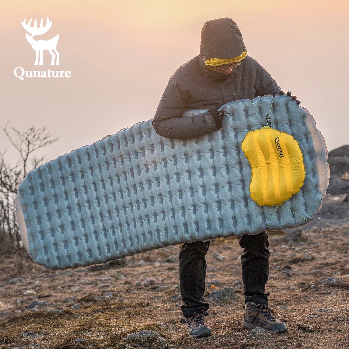 Qunature Ultralight Outdoor Camping Inflatable Sleeping Pad