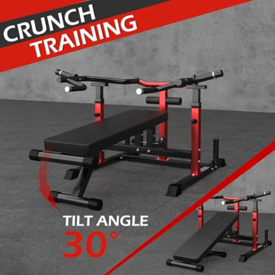 Foldable Chest Press Machine 1250LBS Upgraded with Independent Converging Arms Adjustable Height Space Saving Weight Bench for