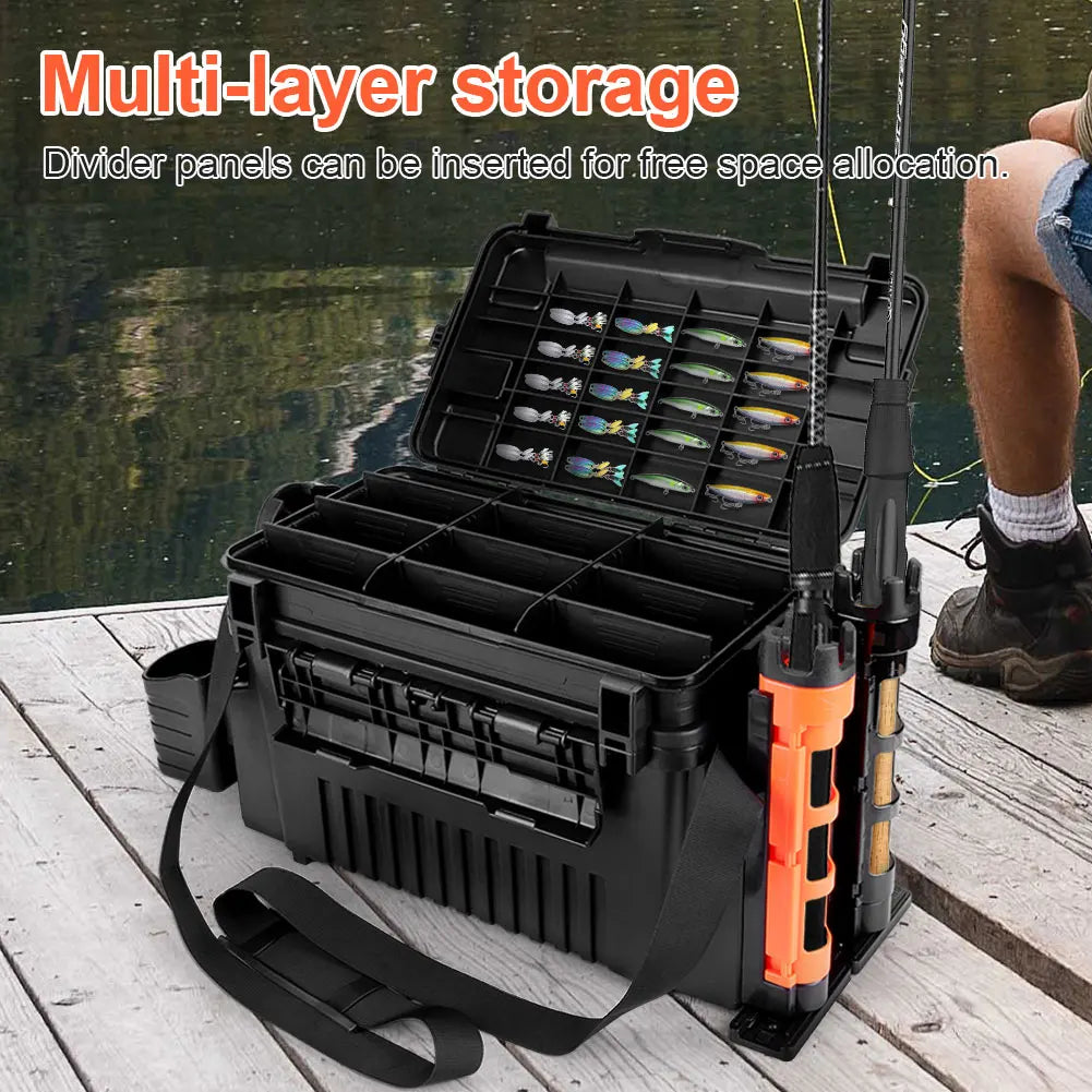 Adjustable Two-Tier Fishing Tackle Storage Organizer