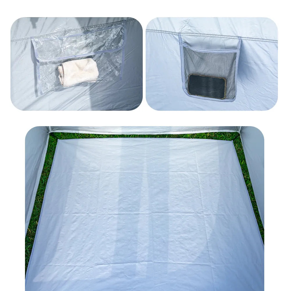 Shower Tent 150D Oxford Silver Coated Simple Toilet Tents Privacy Waterproof Fishing Tent Camping Supplies 160x160x240cm