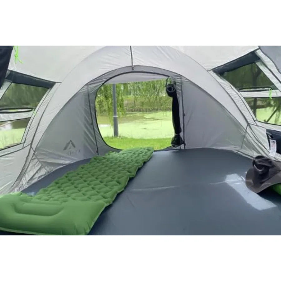 4 Person Easy Pop Up Tent Waterproof Automatic Setup with 2 Doors Instant Family Tents for Camping Hiking and Traveling in Outd