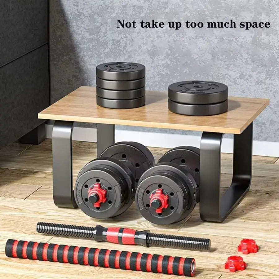 WeightsDumbbells Set of 2 Convertible To Barbell A Pair of Lightweight for Home Gym,Women and Men Equipment