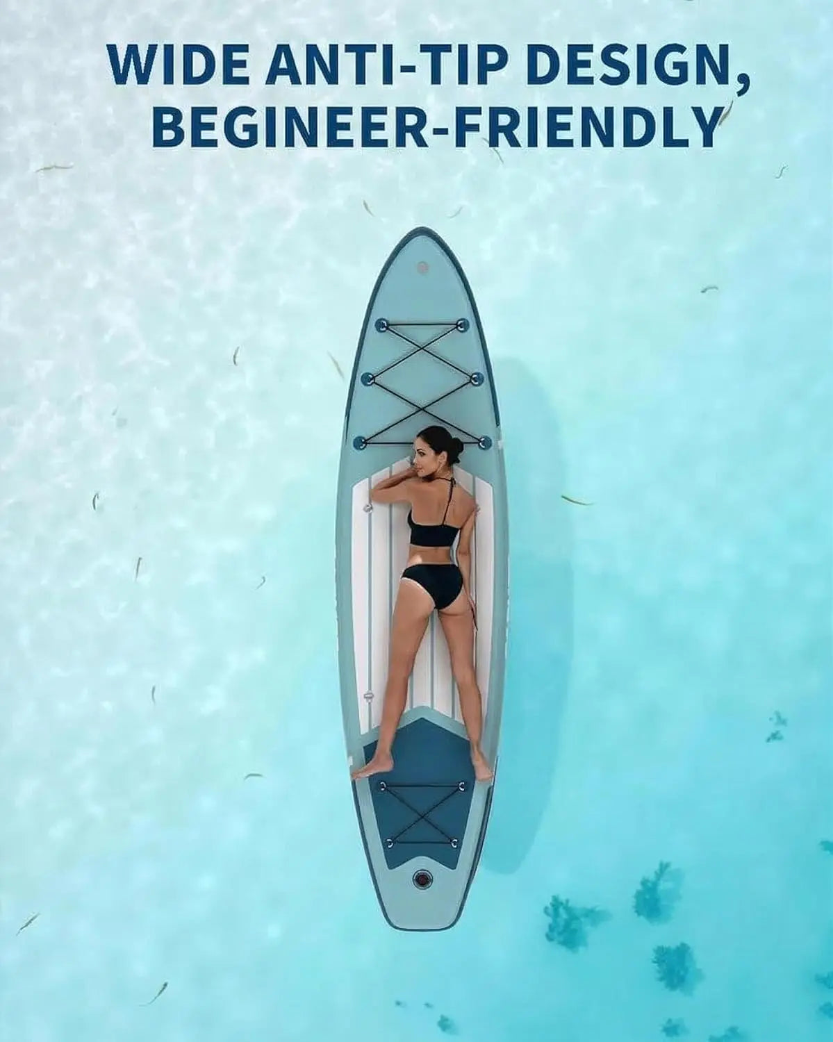 10.6/11 ft Inflatable Stand Up Paddle Board Set –Non-Slip EVA Deck, Premium Accessories –Inflatable Paddle Board for Adults