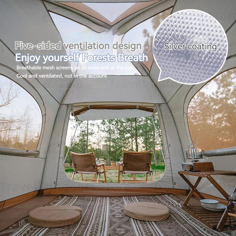 Naturehike Ango Air Tents Oxford Cloth Dome Camping Tent Waterproof 1-3 Person Outdoor Travel Breathable Canopy Inflatable Tent