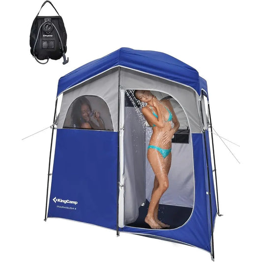 Portable Outdoor Shower Tent - Privacy Toilet & Changing Shelter, Waterproof & Windproof, Easy Setup for Camping, Hiking, Beach