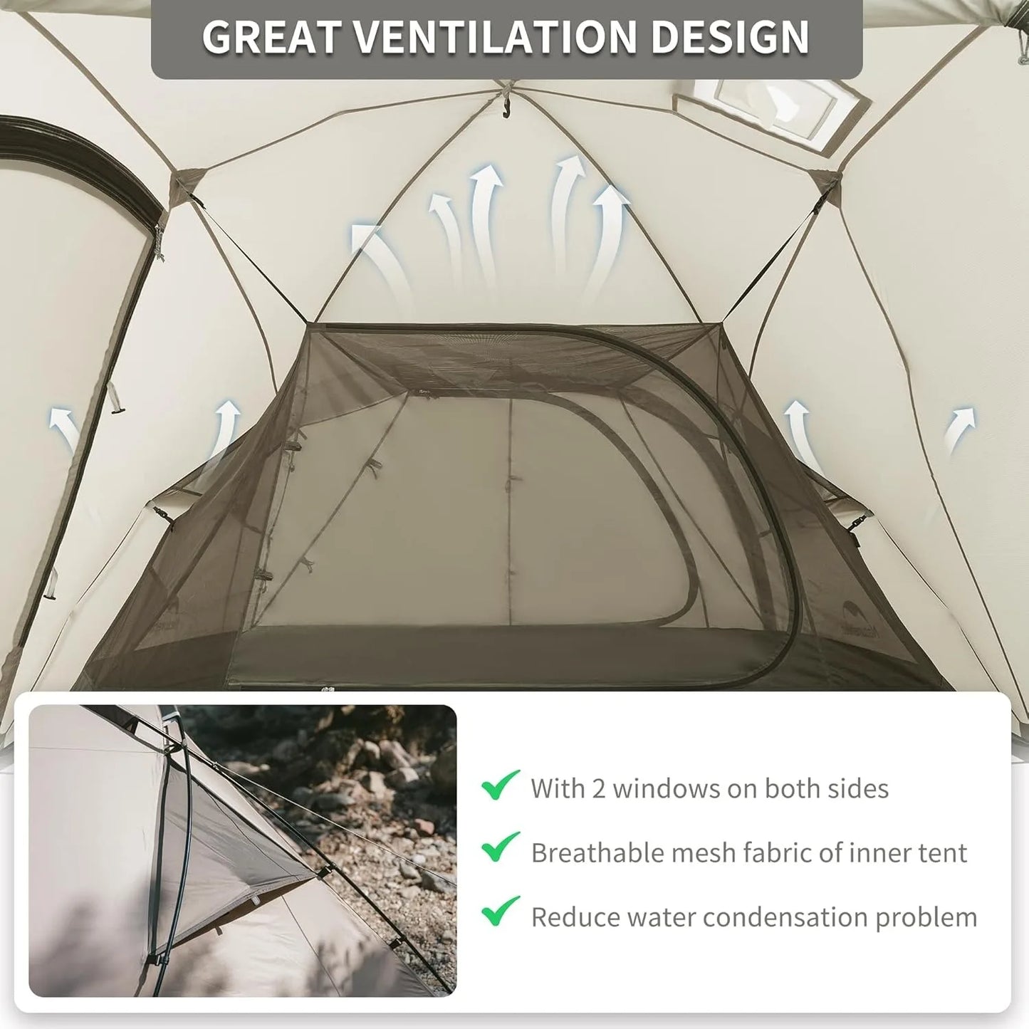 Naturehike Massif Hot Tent With Stove Jack For Two