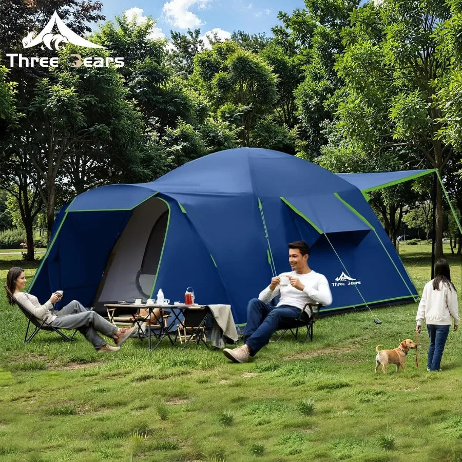 Family Camping Tent 6Person Spacious Design 3000mm Waterproof Suitable for Road Trips Backyards Extended Camping Adventures in