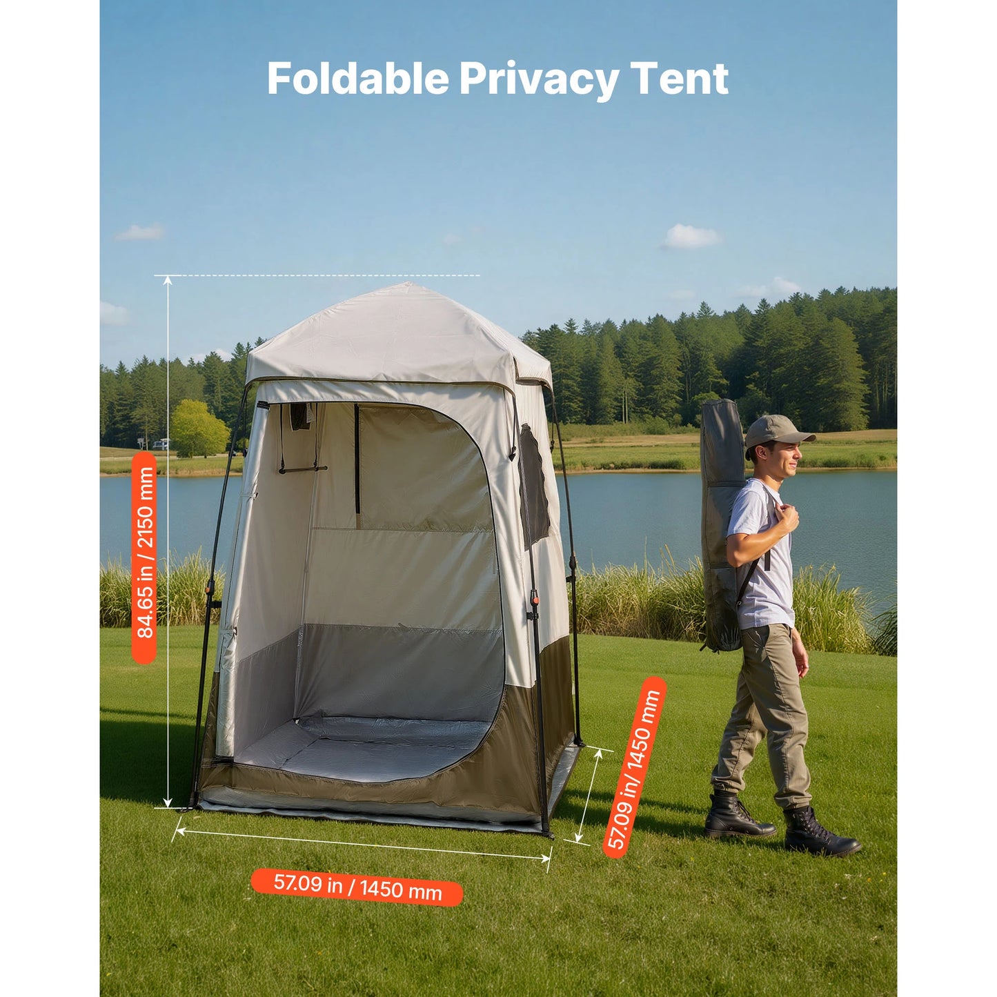SucceBuy Camping Shower Tent 1 Room Privacy Changing Shelter
