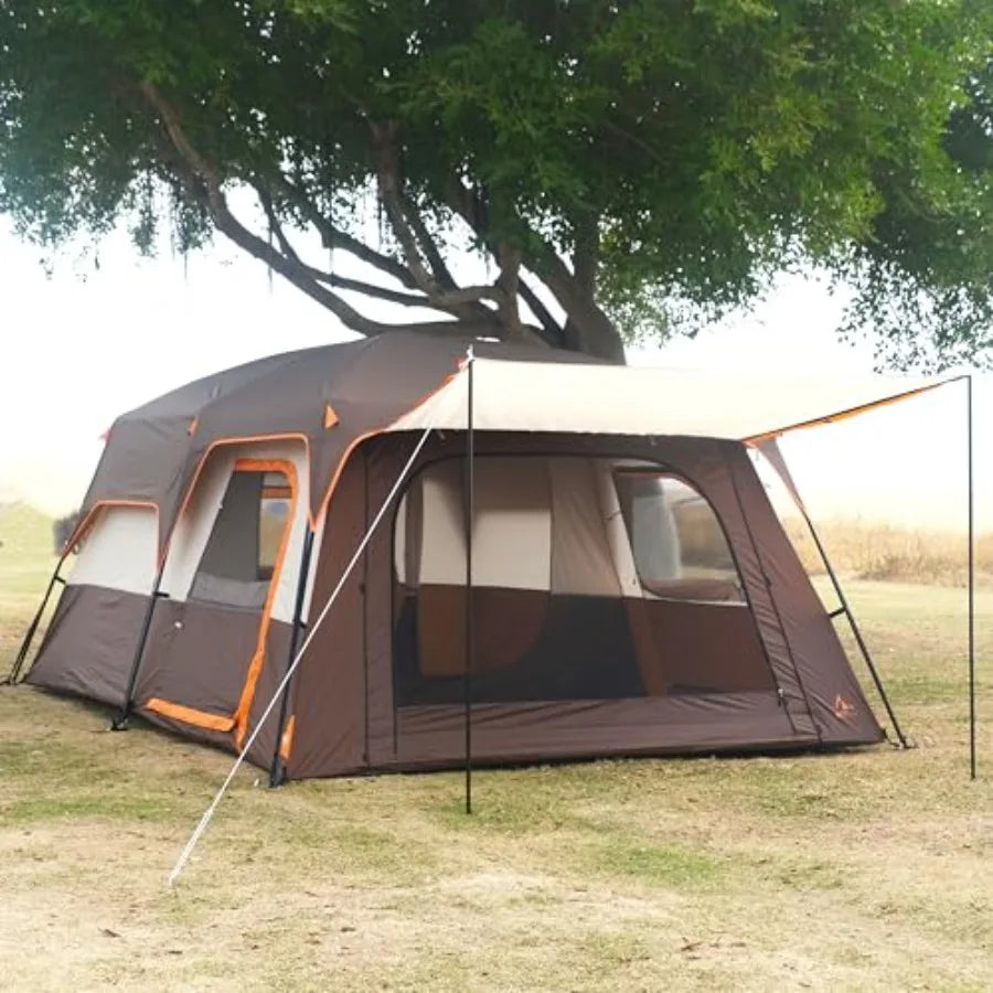 Family Cabin Tent Waterproof With 3 Doors And 3 Windows