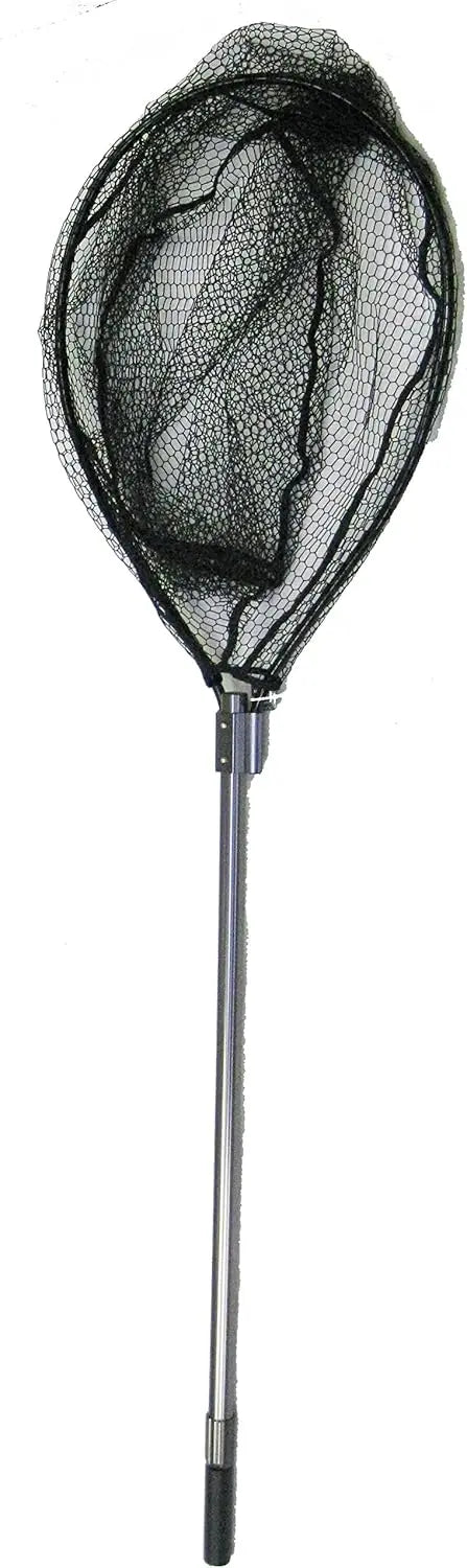 Large Retractable Aluminum Fishing Net, 7'8" Max Length, Lightweight & Durable
