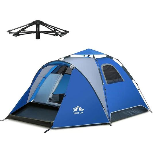 Quick Setup 2-3 Person Double Layer Waterproof Automatic Tent with Rainfly for Camping