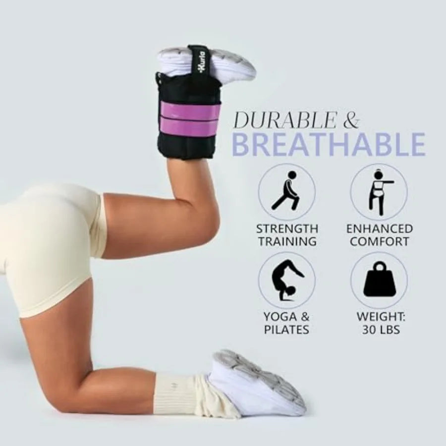 Ankle/Wrist Weights 440 lbs with Dual Strap System Heel Wrap Single Pair Bundle Options with Resistance Bands Handles for Home