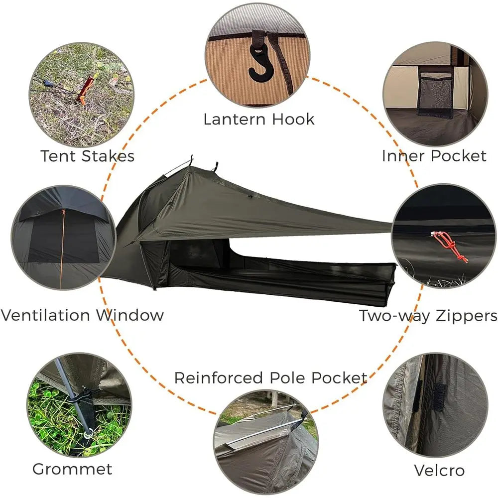 Lightweight Solo Camping Tent With Quick Setup For Three-Season Hiking