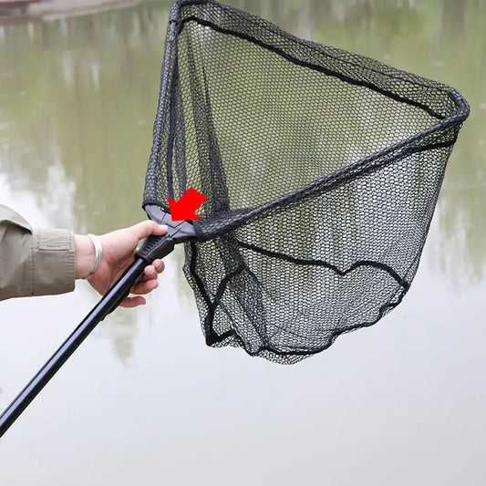 New Floating Fishing Net Aluminium Alloy Foldable Telescoping Landing Net Retractable Handle Nylon Mesh Sea Fishing Accessories