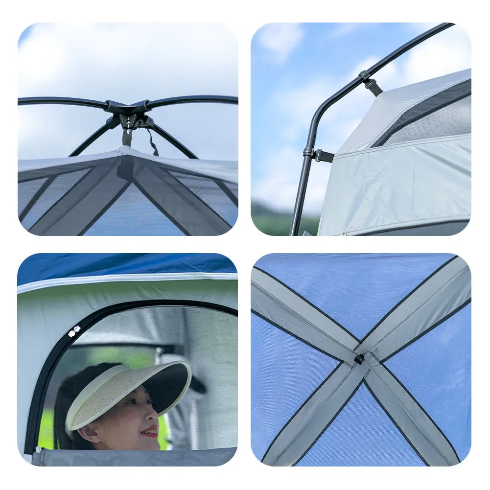 Shower Tent 150D Oxford Silver Coated Simple Toilet Tents Privacy Waterproof Fishing Tent Camping Supplies 160x160x240cm