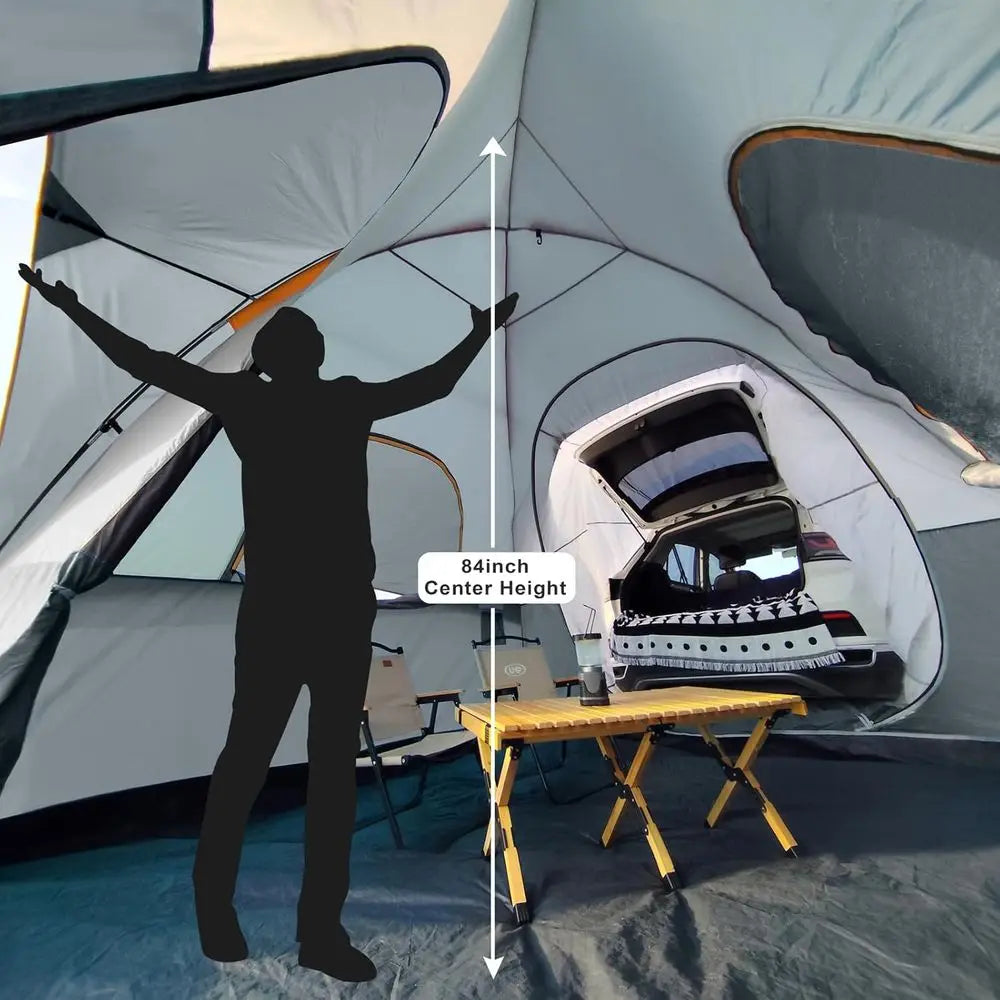6 Person SUV Camping Tent, Easy Setup, Outdoor Car Tent with Rainfly, 10' x 10'
