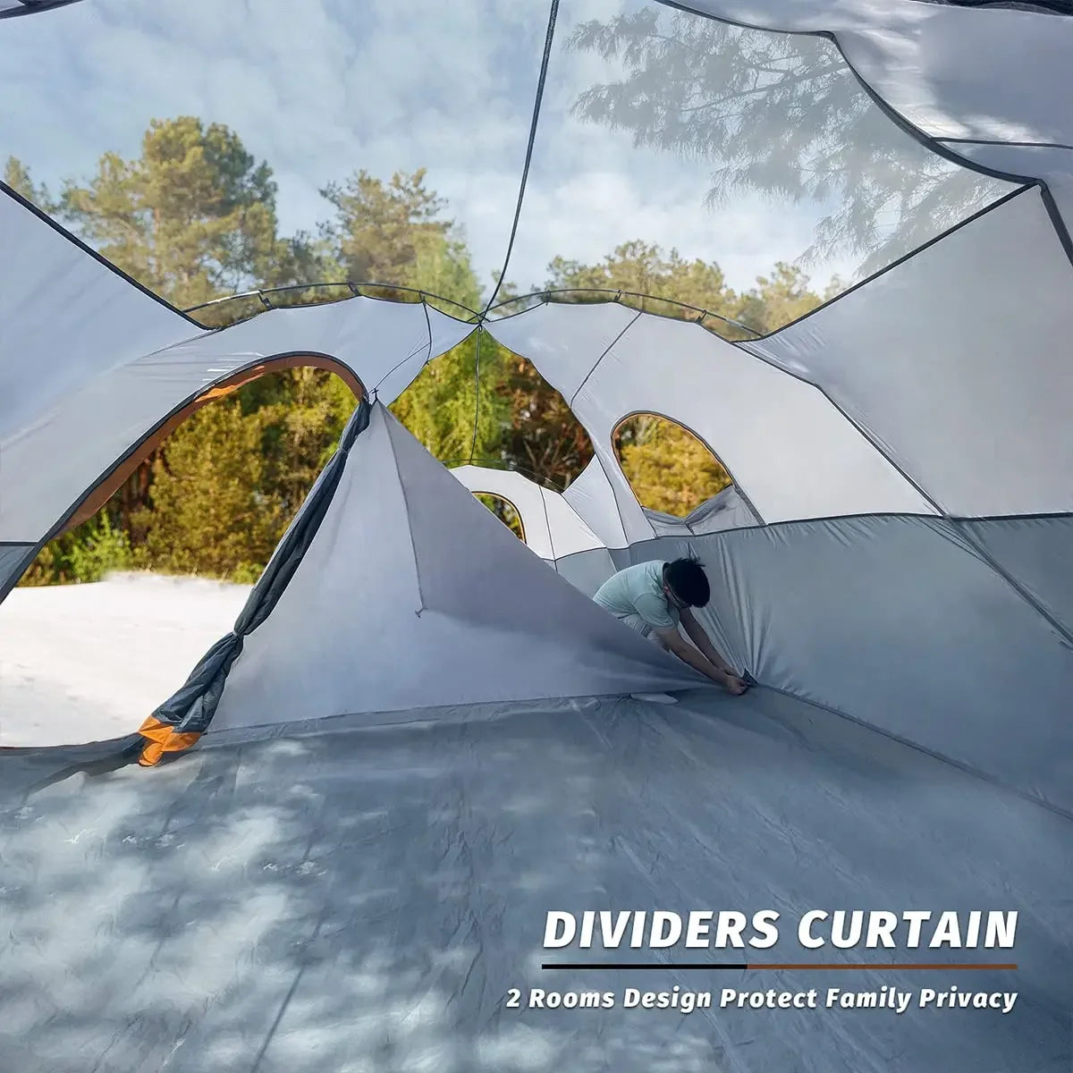 UNP Family Camping Tent Waterproof Weather Resistant Double Layer