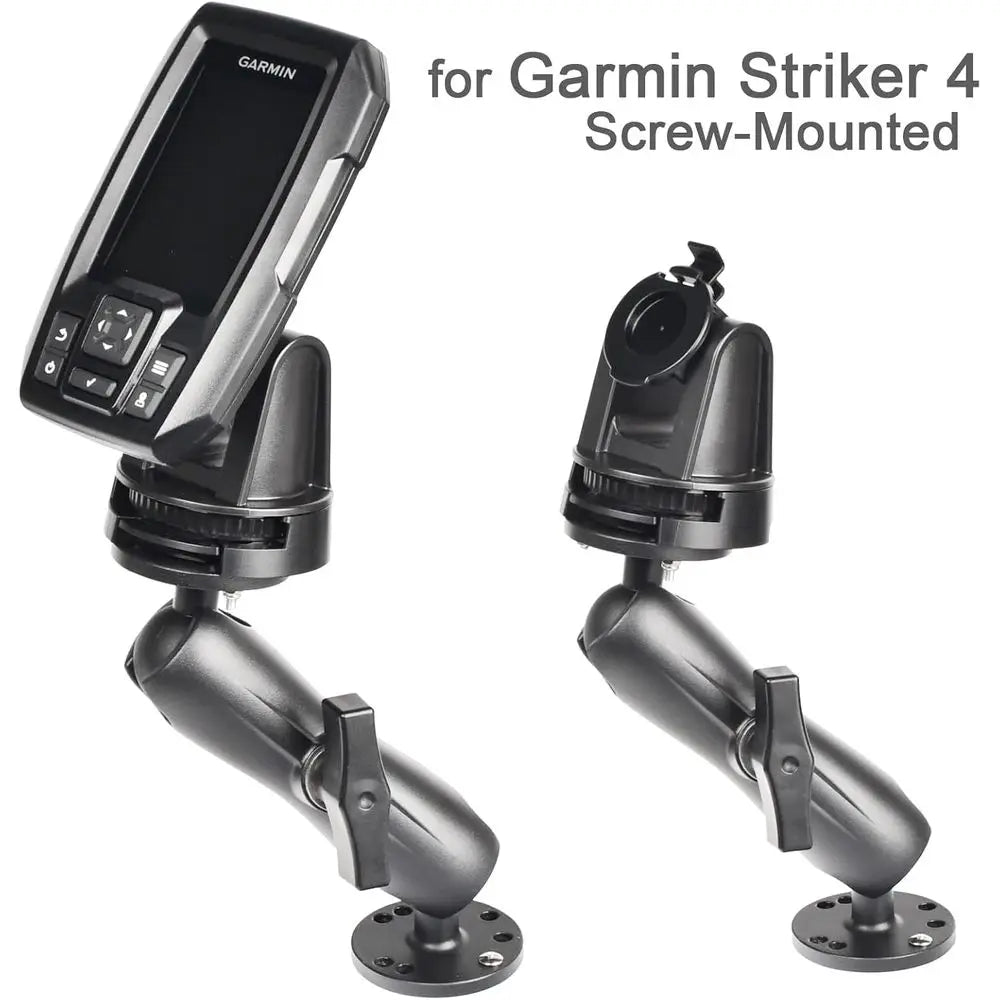 Aluminum 1.5" Ball Mount for Garmin Striker 4 Fish Finder, Tablet GPS iPad Marine Truck Use,Compatible with RAM C Size, 2 AMPS R