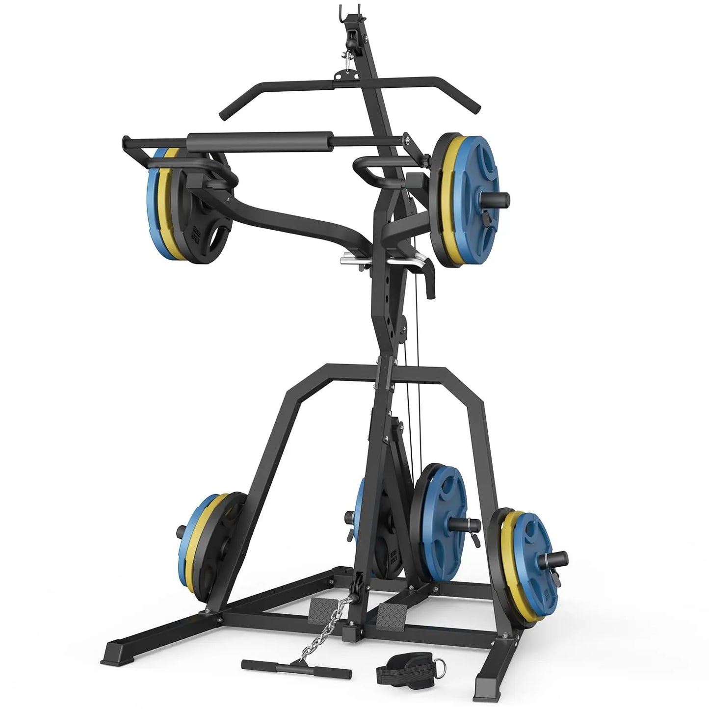 Leverage Gym Power Rack Squat Rack Lever Gym with LAT Low Row System Home Gym System Workout Station 2:1 Ratio, Customized