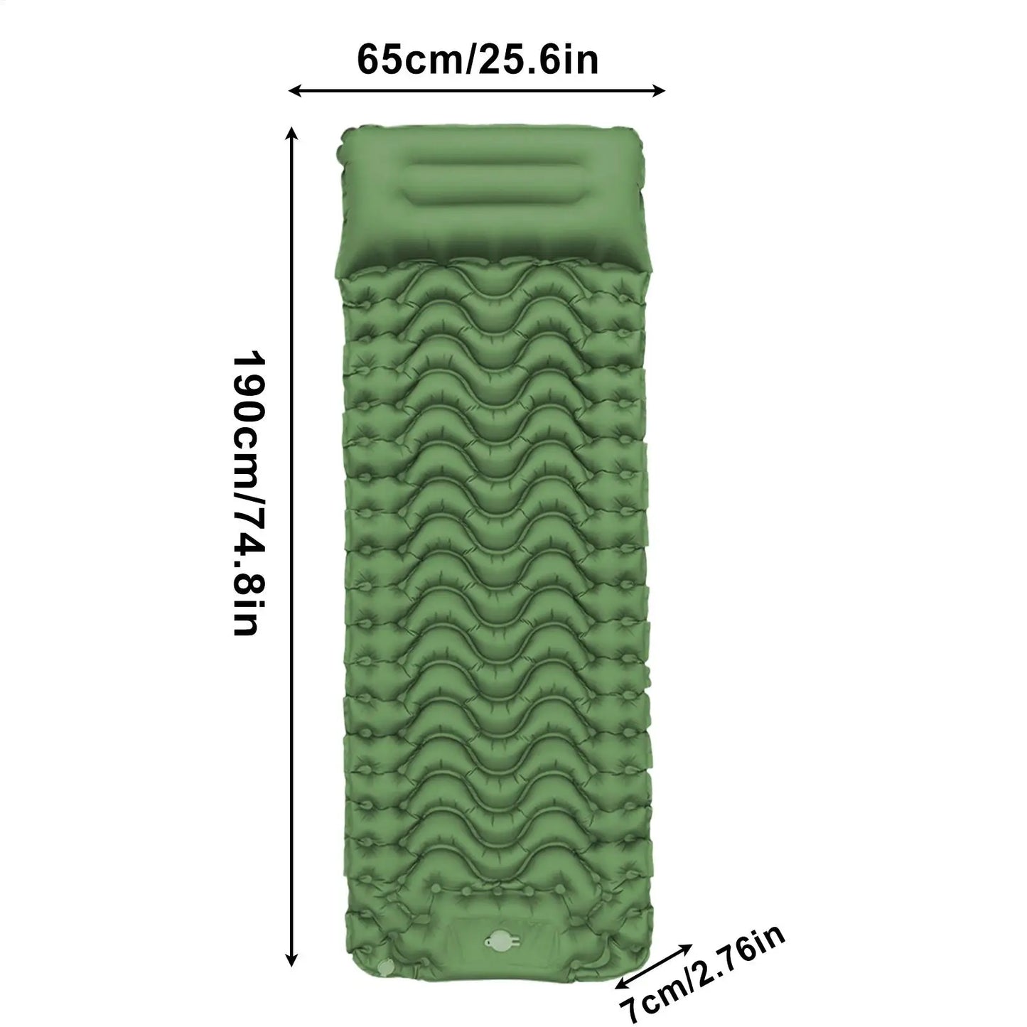 Portable Camping Sleeping Pad With Pillow And Foot Pump