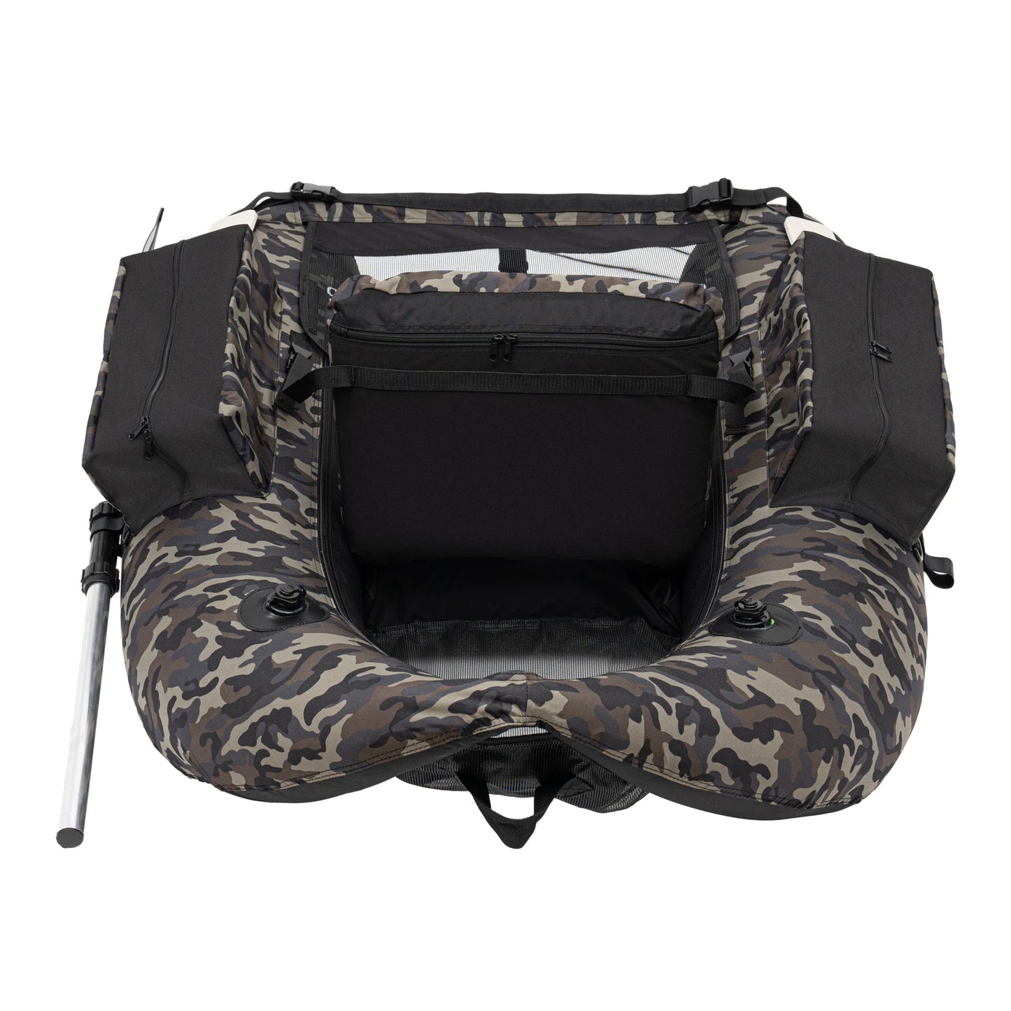 Inflatable Fishing Boat,136*105cm Fishing Boat,Portable Outdoor Fishing Boat with 90-180° Backrest & Hand Air Pump,286.6LBS Load