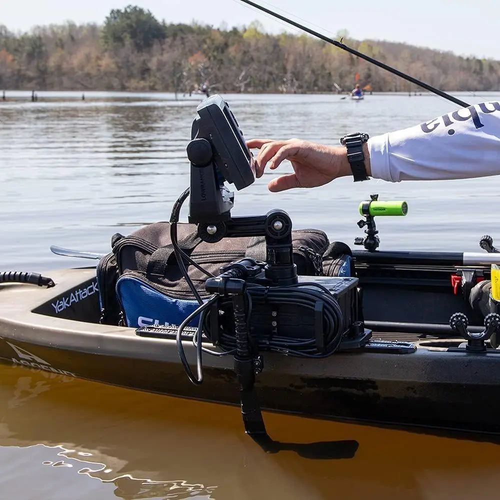 LockNLoad Fish Finder Mount | Adjustable Kayak Track Mount System | Secure Sonar Holder for Garmin, Lowrance & Raymarine | Fits
