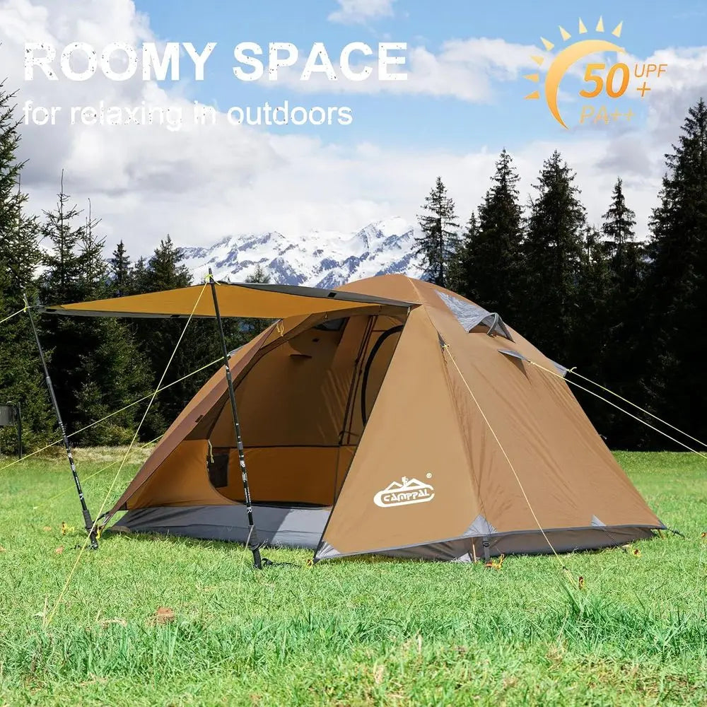 Lightweight 3-Season Double Door Backpacking Tent for 2 with Vestibules and UPF 50+ Protection