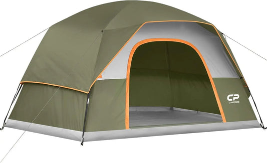 6 Person Waterproof Windproof Camping Tent With Large Mesh Windows
